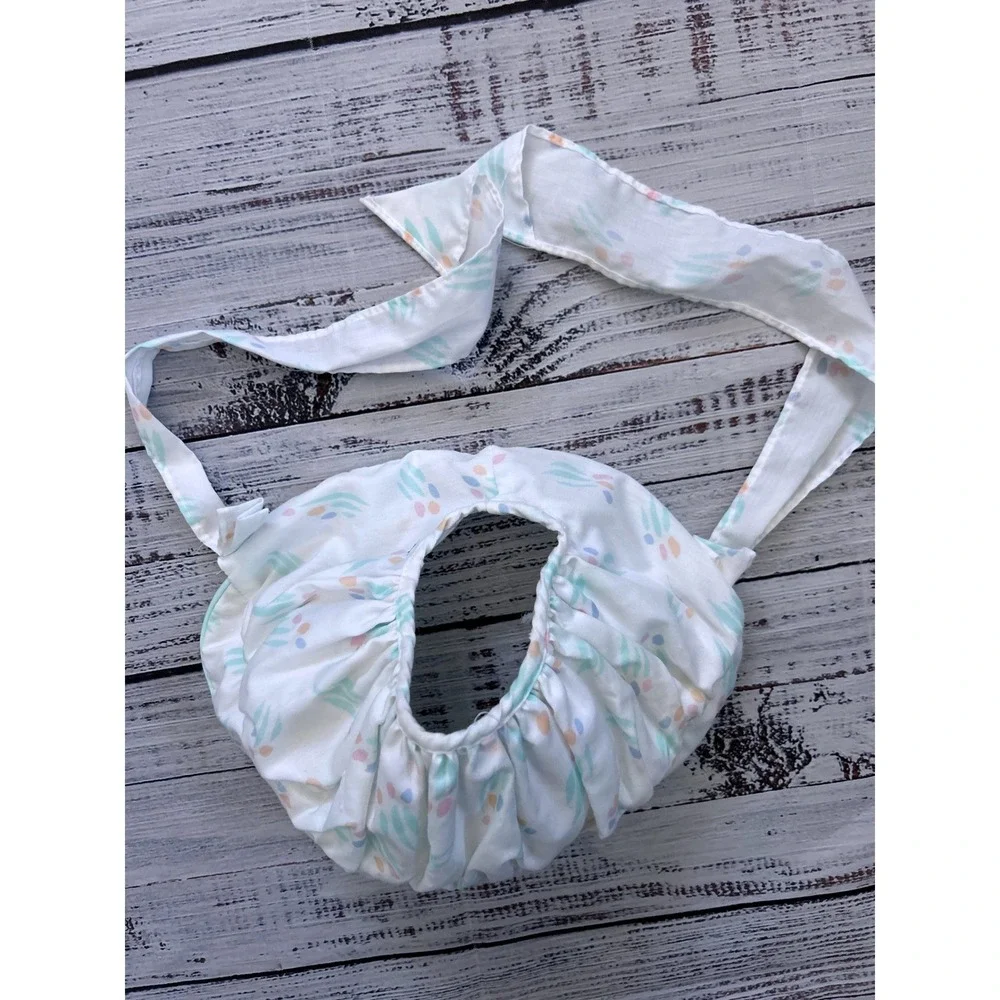 Vintage Baby Bonnet Pastel Abstract Print Ruffle Sun Hat 18‎ Months Style U 2121